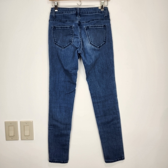 KanCan Mid Rise Skinny Jeans Womens 25 Blue Medium Wash Stretch Denim - Picture 2 of 11